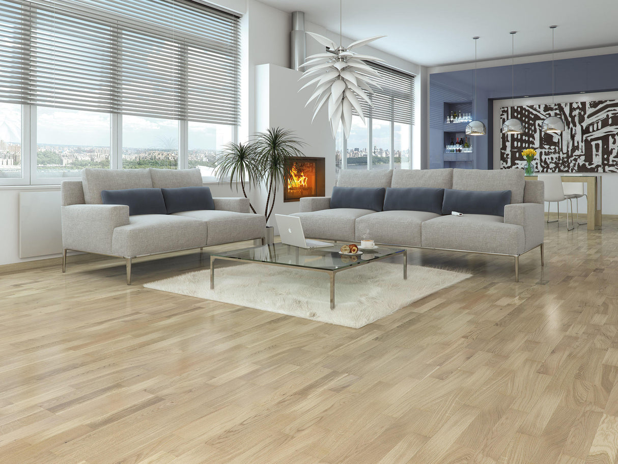 Lamelparket 3 stavs Eg Hvid matlak