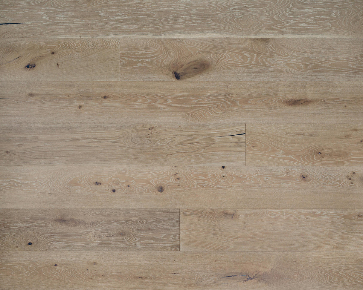 Eg Herregårdsplank Rustik/Wood Line, børstet hvid matlak