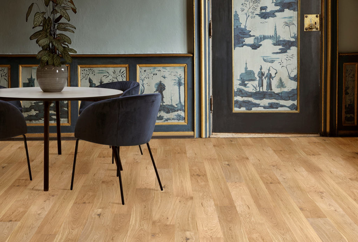 SLOTSPLANK EG ACCENT BØRSTET HVID