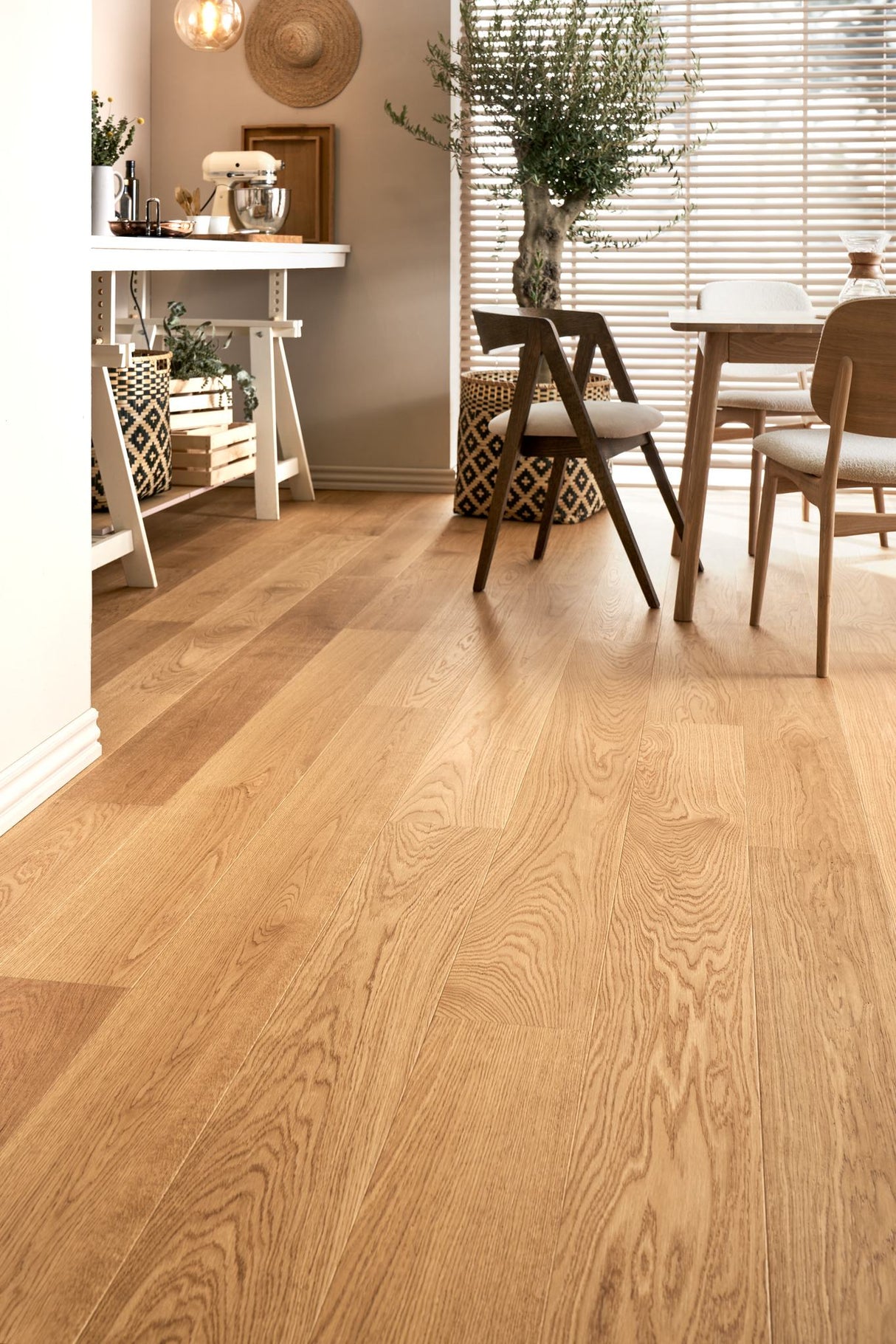 SLOTSPLANK EG PRIME BØRSTET NATUR