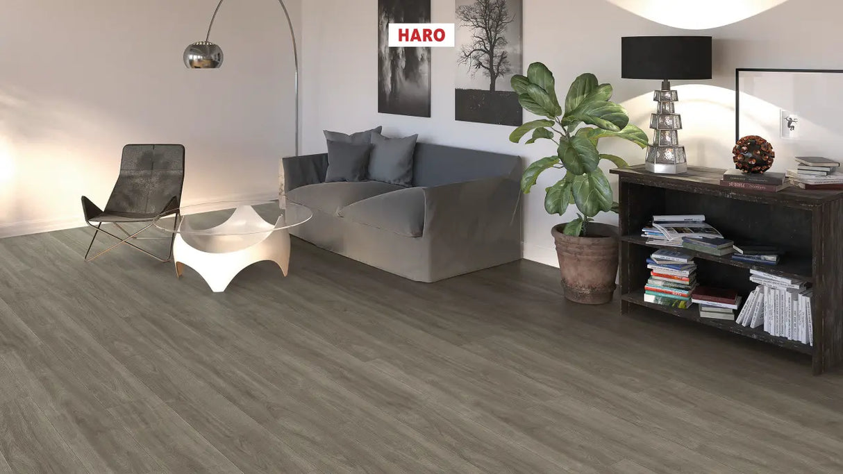 Haro laminatgulv Tritty 100 Korte planker - Eg Eleganza, Antikgrå