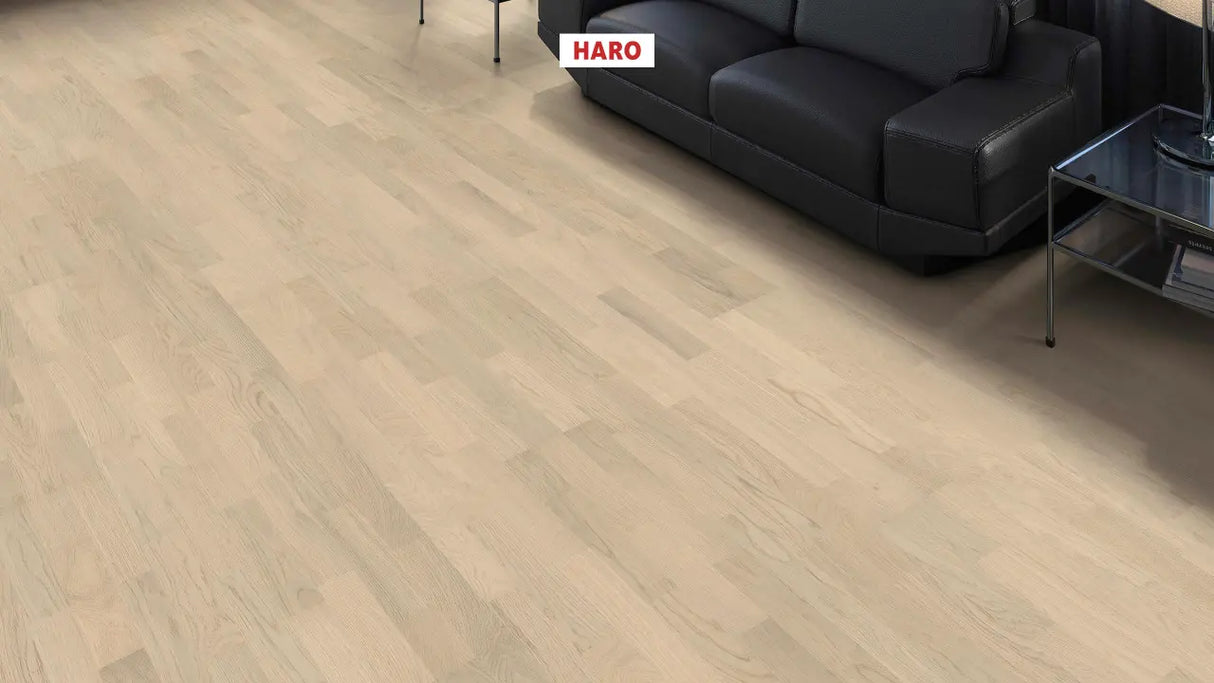 Haro parketgulv - Eg lyse hvid Naturale børstet nD