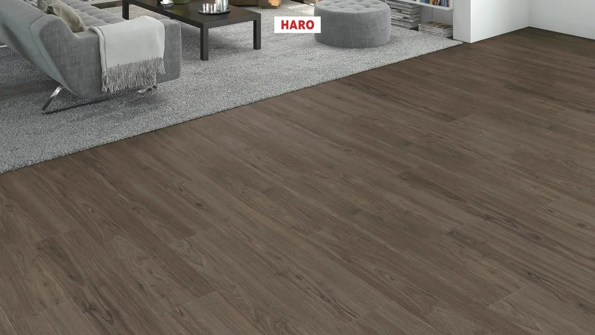 Haro laminatgulv Tritty 90 - Plankegulv, Valnød Cesano