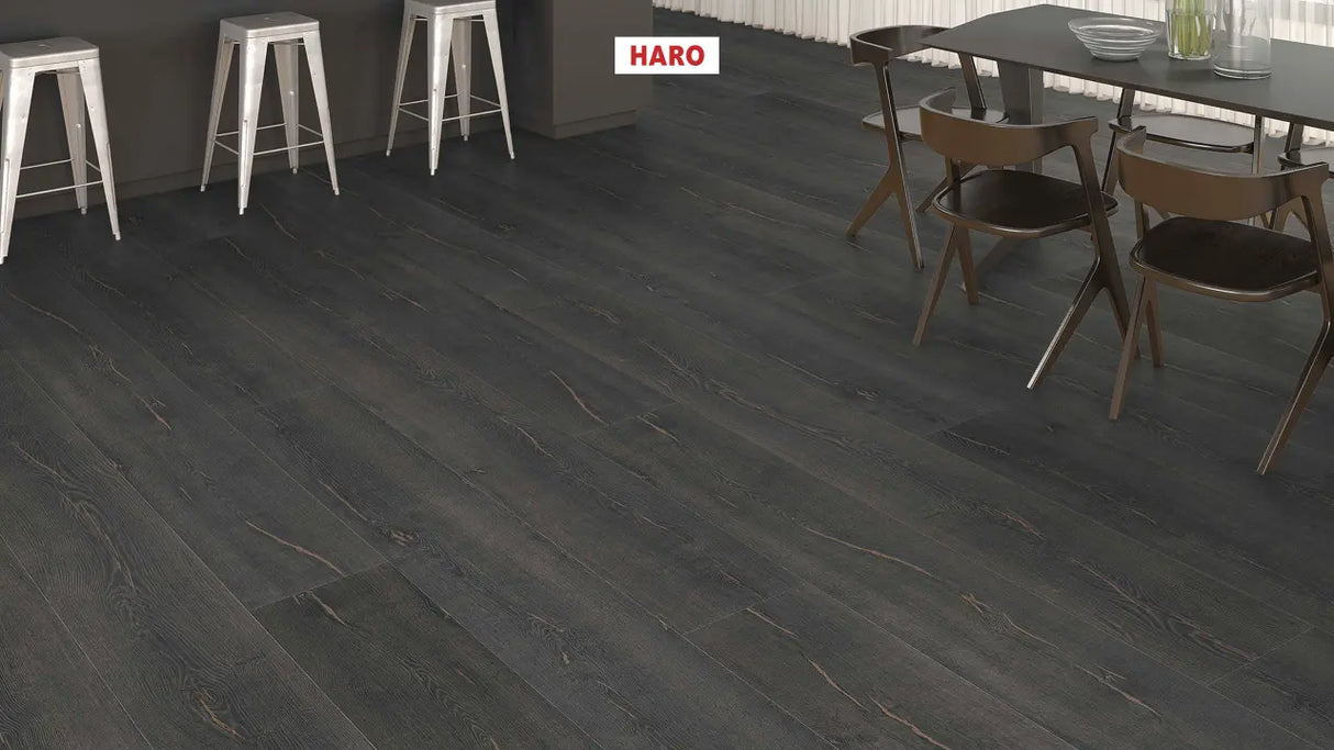 Haro laminatgulv, Grand Via Tritty 200 Aqua - Eg Metallic sort