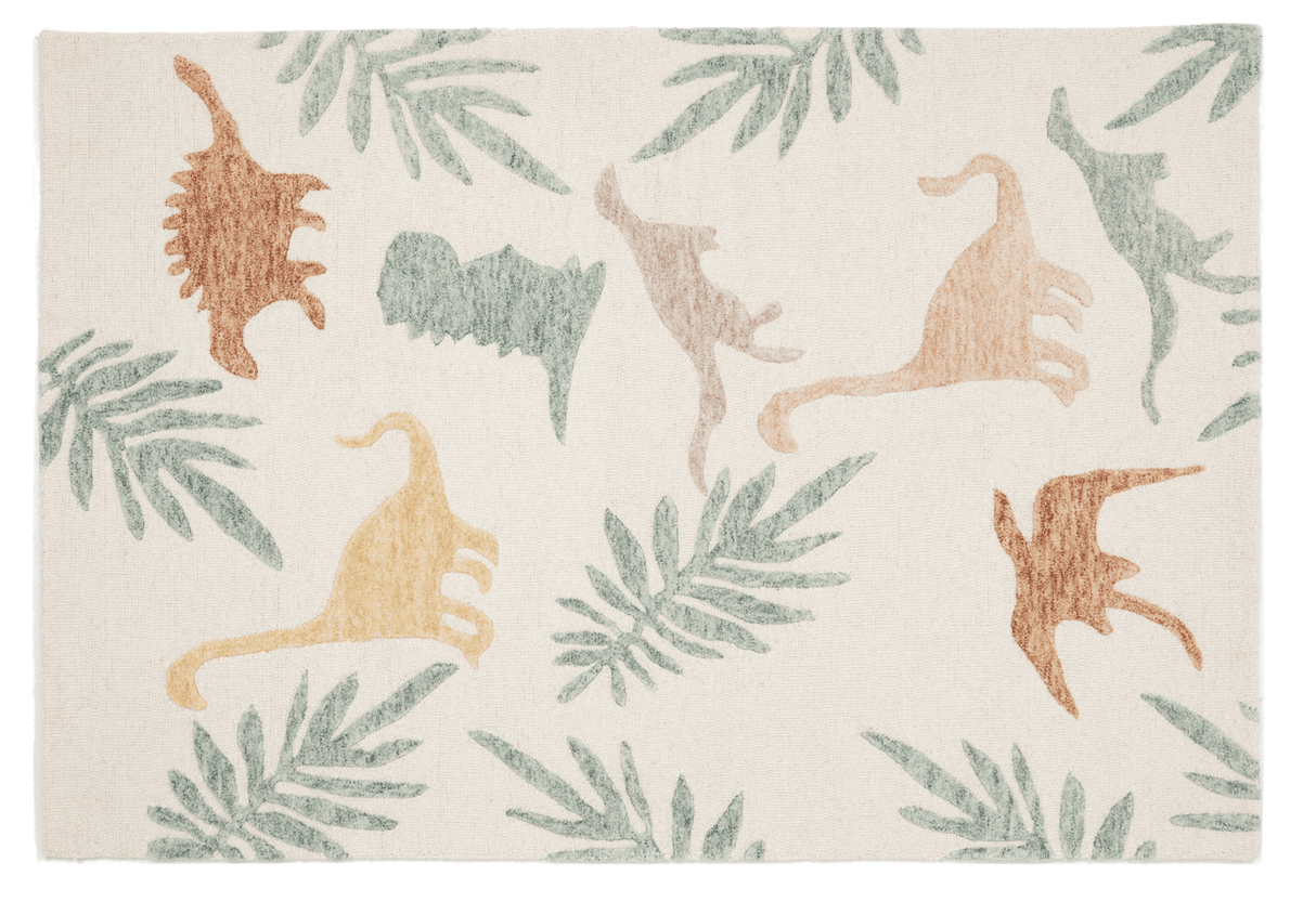 Dino Polytuft børnetæppe Pastel