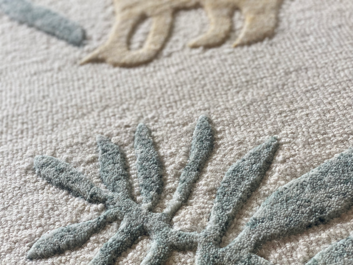 Dino Polytuft børnetæppe Pastel