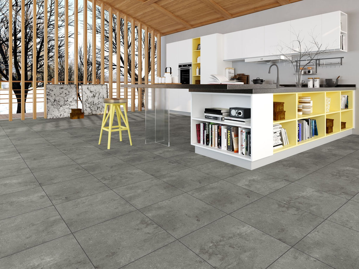 Elite Flise med fuge Lvt klik m. korkbagside grå 214