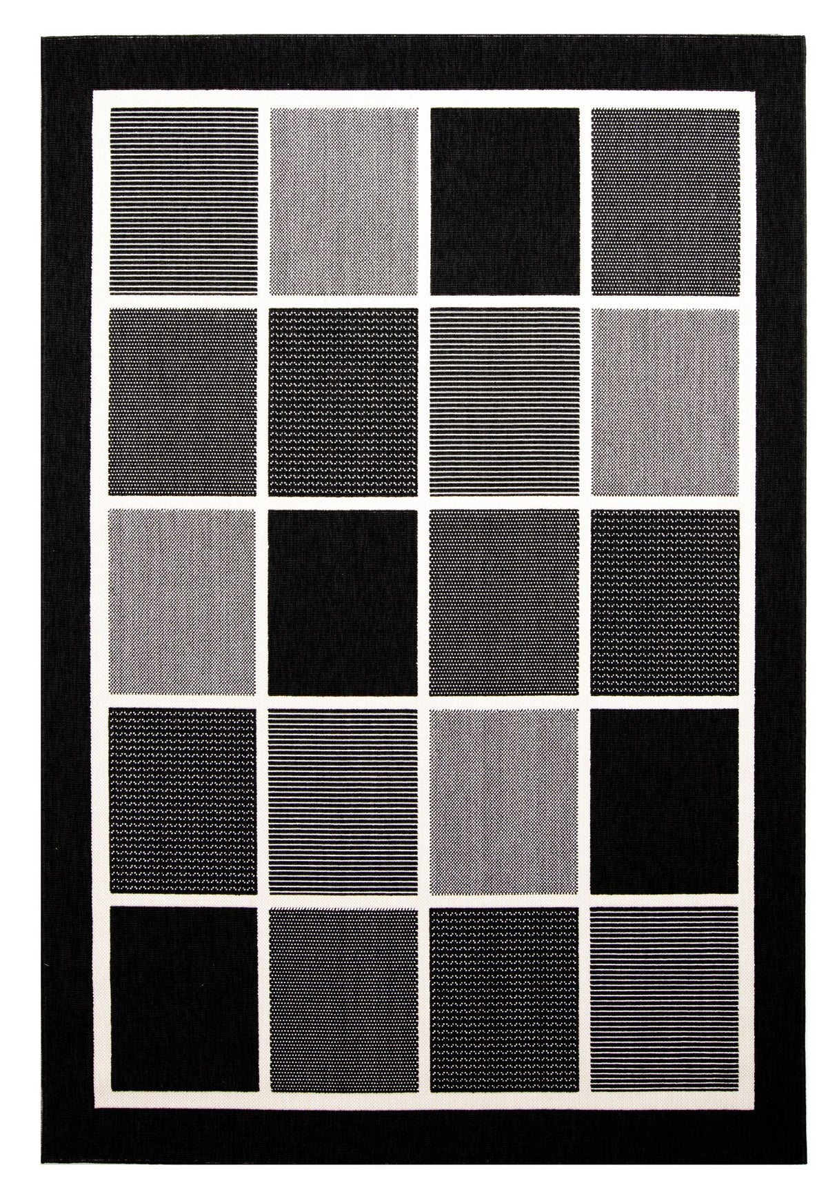 Fenix Polytuft fladvævet tæppe Black