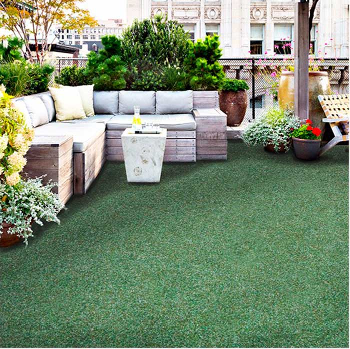 Nålefilt med dup Grøn