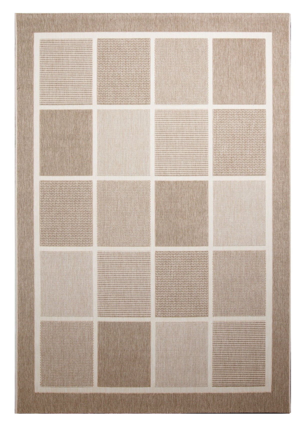 Fenix Polytuft fladvævet tæppe Sand