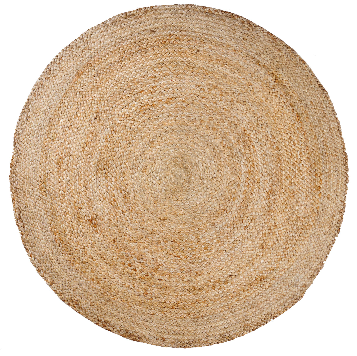 Flätan Polytuft tæppe Rund Jute Natur