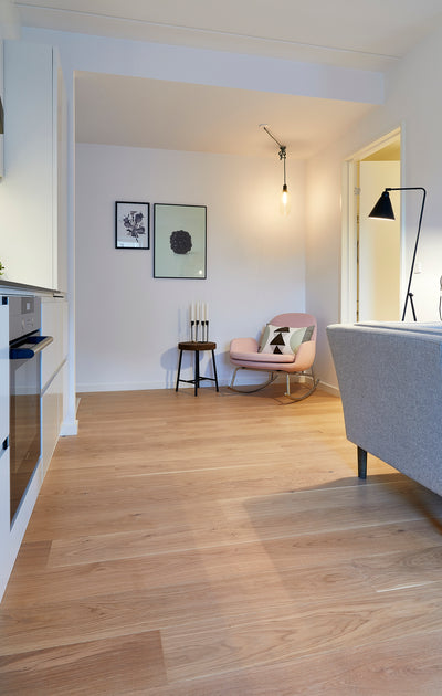 Classic Burghley Wideplank Eg Hvid Pavé UV-matlak vareprøve