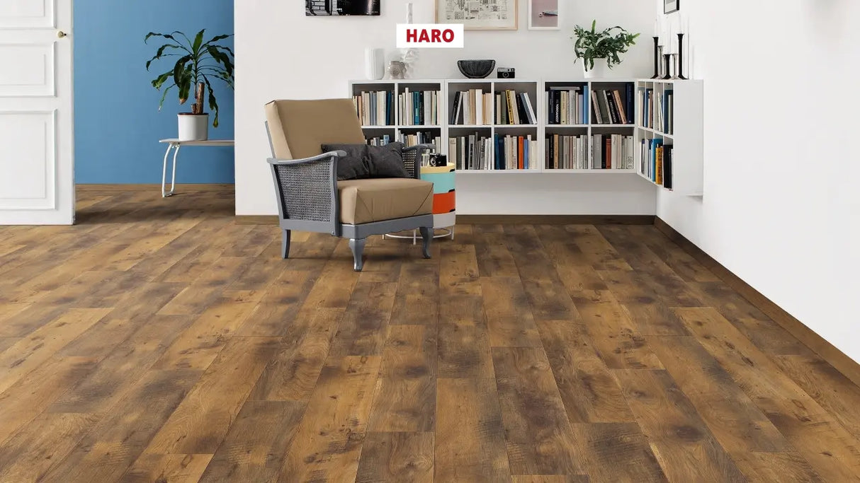 Haro laminatgulv Tritty 100 Korte planker - Eg Altholz