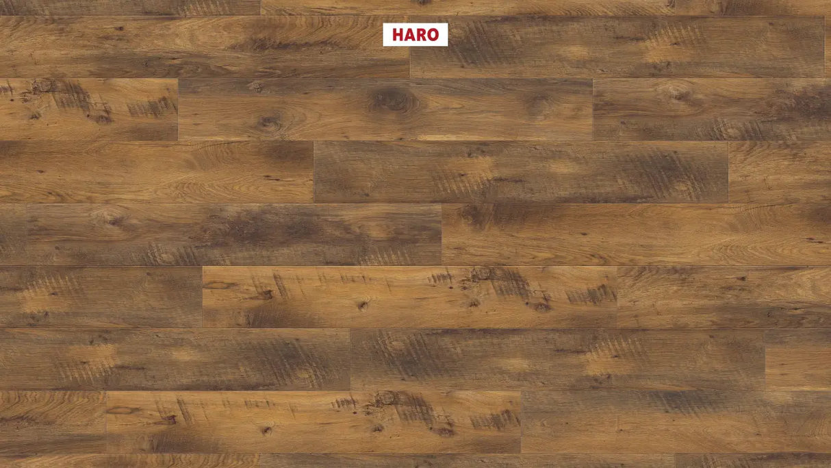Haro laminatgulv Tritty 100 Korte planker - Eg Altholz