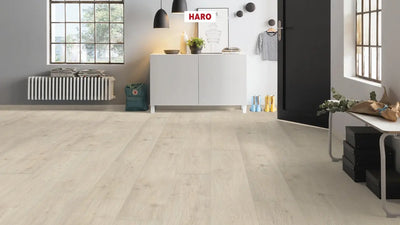 Haro laminatgulv, Gran Via Tritty 200 Aqua - Eg Sicilia, Hvid vareprøve
