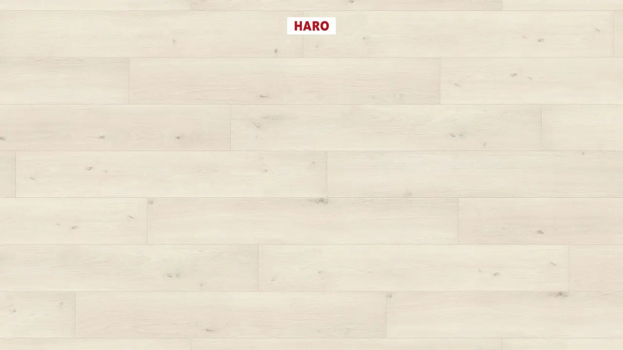 Haro laminatgulv Tritty 100 Korte planker - Eg Emilia hvid