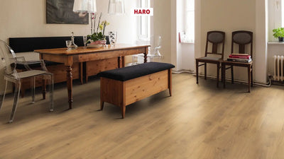 Haro laminatgulv Tritty 100 Korte planker - Eg Emilia honning vareprøve