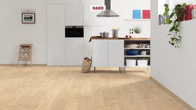 Haro laminatgulv Aqua Korte planker - Eg Portland puro vareprøve