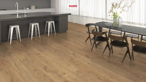 Haro laminatgulv Aqua Korte planker - Eg Portland natur