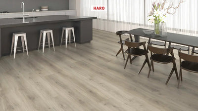 Haro laminatgulv, Grand Via Tritty 200 Aqua - Eg Emilia, Fløjlsgrå vareprøve