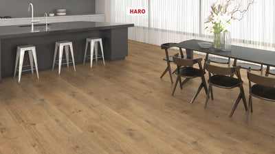 Haro laminatgulv, Grand Via Tritty 200 Aqua - Eg Portland, Natur vareprøve