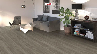 Haro laminatgulv Tritty 100 Korte planker - Eg Eleganza, Antikgrå vareprøve