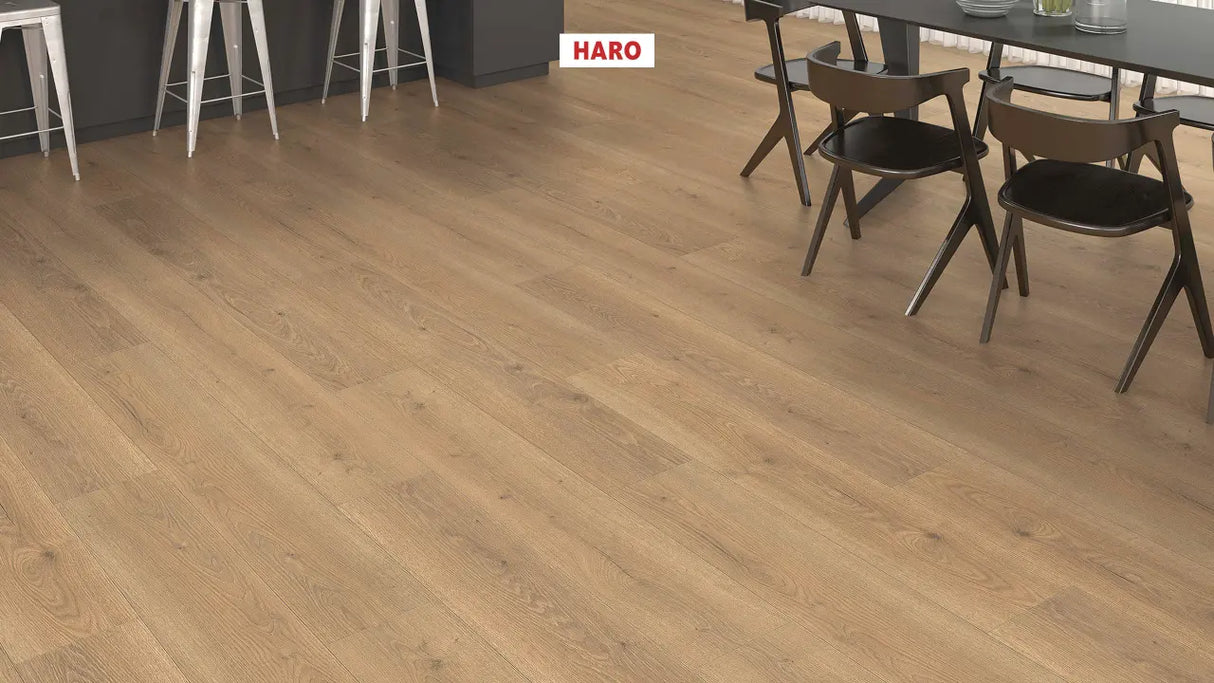 Haro laminatgulv Aqua Korte planker - Eg Flavia natur