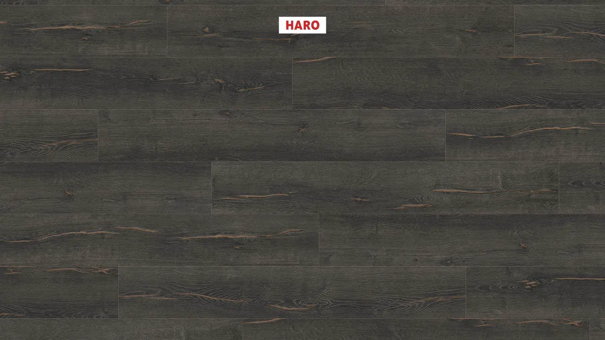 Haro laminatgulv Aqua Korte planker - Eg Metallic sort