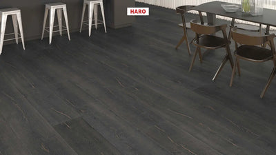 Haro laminatgulv, Grand Via Tritty 200 Aqua - Eg Metallic sort vareprøve